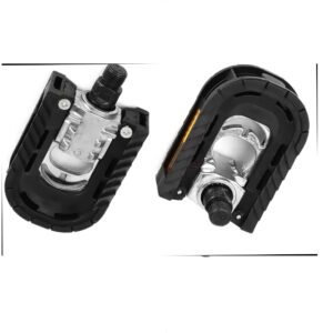 1 pair foldable ball bearing pedal semi aluminum folding pedal suitable for mountain bikes road bike anti slip foot pegs for engwe ep2.0 electric bicycle